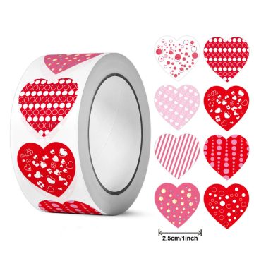 Wedding Heart Stickers Self-Adhesive Labels for Invitations and Birthday Party Decoration