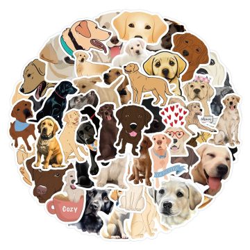 Labrador Dog Animal Stickers - Cute Cartoon Decals for Guitar & Phone