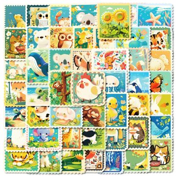Cute Animal Cartoon Stickers for Helmet, Wall, Desktop Decoration
