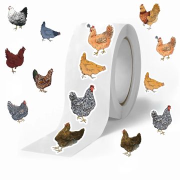 Chicken Hen Rooster Waterproof Stickers for Water Bottles Bicycle Laptop Refrigerator Luggage