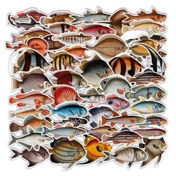 Ocean Sea Life Cartoon Stickers for Scrapbook