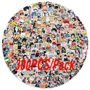 Anime Cartoon Stickers for Phone, Luggage, and Motorcycle