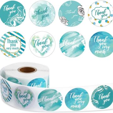 Thank You Label Stickers for Mailing Boxes and Party Gifts