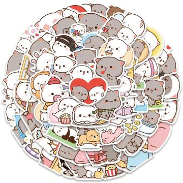 Kawaii Cat Meme Cartoon Stickers for Fridge Guitar Kids