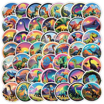 Anime Jurassic Park Dinosaur Stickers - Aesthetic Decals for Bike Guitar Scrapbook
