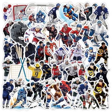 Cartoon Hockey Sports Graffiti Stickers for Helmet, Wall, DIY Decoration