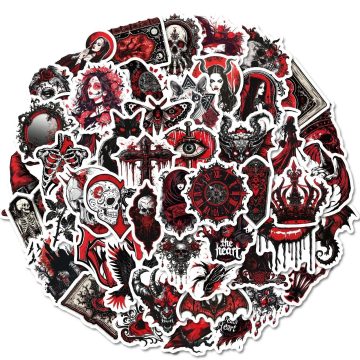 Gothic Magic Witch Skull Stickers for Laptop Skateboard Graffiti