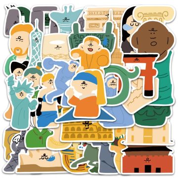 Kawaii Travel City Stickers - Laptop & Guitar Decoration