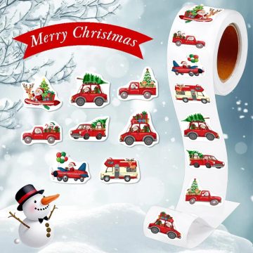 Christmas Cartoon Stickers for Kids Gift Packaging and Photocard Decoration