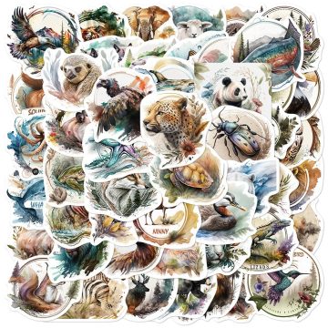 Vintage Zoo Animal Stickers for Stationery Luggage Skateboard