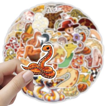 Snake Cartoon Stickers - Funny Animal Graffiti