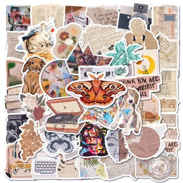 Vintage Newspaper Graffiti Stickers - Sketchbook Decals