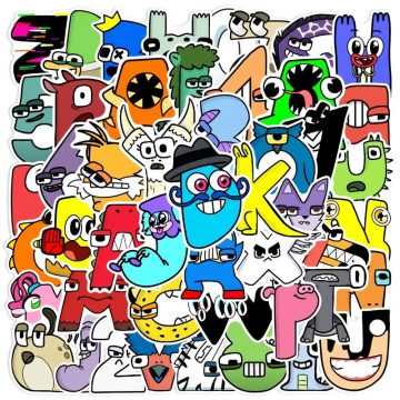 Alphabet Lore Stickers Cartoon Decorative Vinyl Decals for Laptop and Luggage