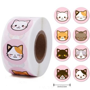 Cartoon Cat Reward Stickers - Classroom Student Teacher Encouragement