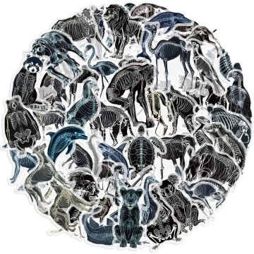 Transparent X-ray Skeleton Animals Stickers - Decals for Guitar Scrapbook Phone