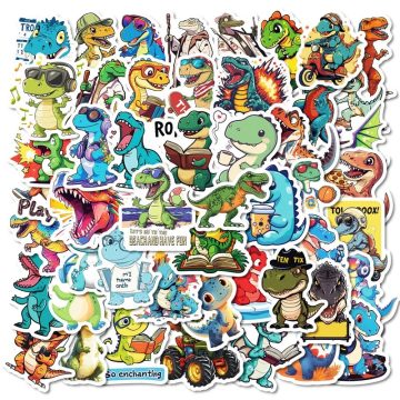 Kawaii Fashion Dinosaur PVC Stickers - Aesthetic Stationery DIY for School