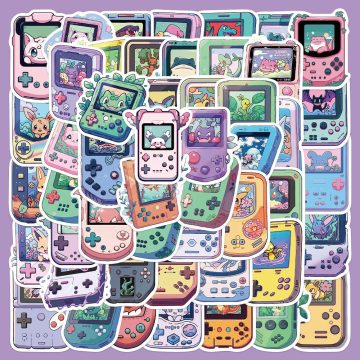 Cartoon Game Console Stickers for Helmet, Desktop, Wall Decoration