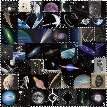 Mysterious Universe Aesthetic PVC Sticker - Kids Space Scrapbook Stationery Decal