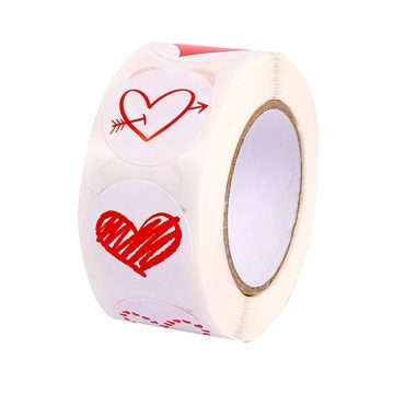 Red Heart Valentine Baking Envelope Seals Love Decor