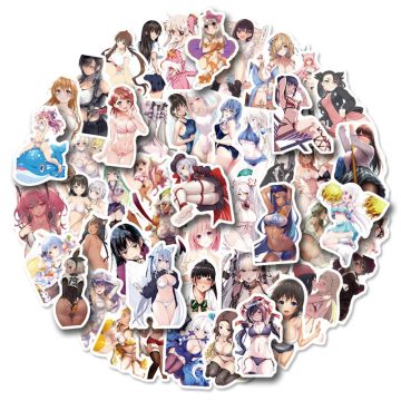 Anime Bunny Girl Stickers - Cool Waterproof Decals for Skateboard Motorcycle Car