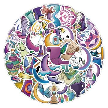 Gothic Magic Cartoon Stickers - Waterproof Luggage & Car Decals