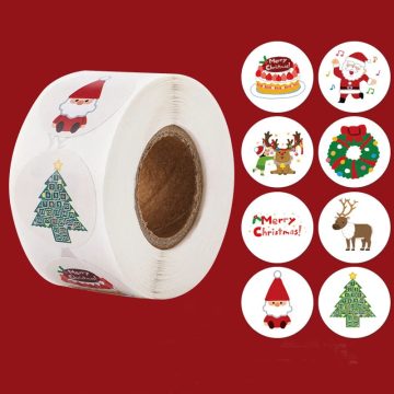 Christmas Snowman Stickers Party Decor Labels for Holiday Gifts and Cake Packaging