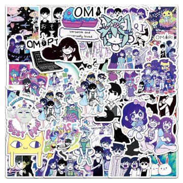 Omori Anime Graffiti Stickers for Skateboard Laptop Cartoon Decals