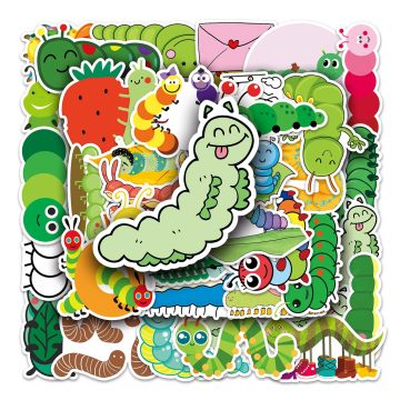 Caterpillar Cartoon Waterproof Vinyl Stickers for Skateboard and Snowboard