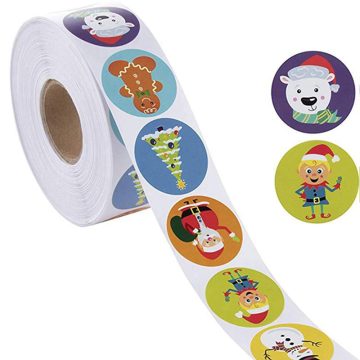 Christmas Waterproof Stickers 8 Designs - Kids Gift Labels