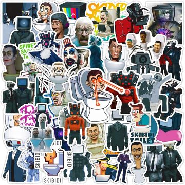 Skibidi Toilet Funny Game Waterproof Stickers