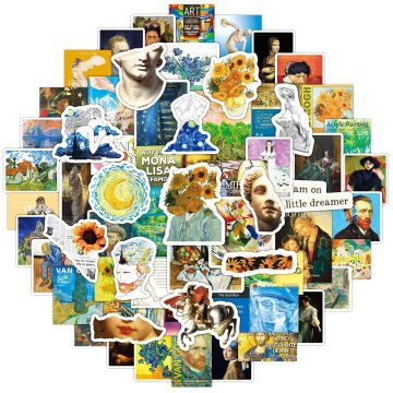Van Gogh Oil Painting Art Stickers for Laptop & Fridge