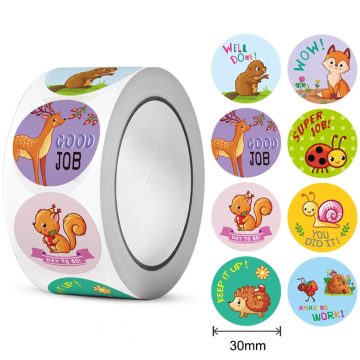 Animal Cartoon Stickers Kids School Teacher Reward Classroom Stationery