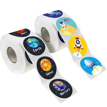 Space Astronaut Star Reward Stickers Children Stationery Seal Labels
