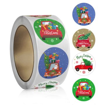 Retro Santa Scrapbooking Stickers - Gift Envelope Decor