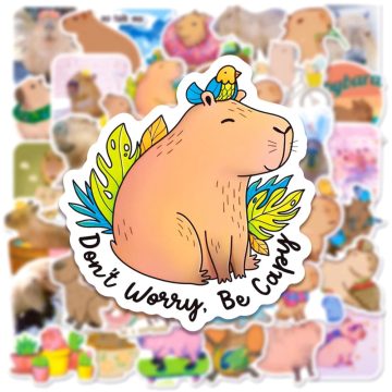 Capybara Cartoon Stickers - Cute Decals for DIY Stationery Electronics Scrapbook
