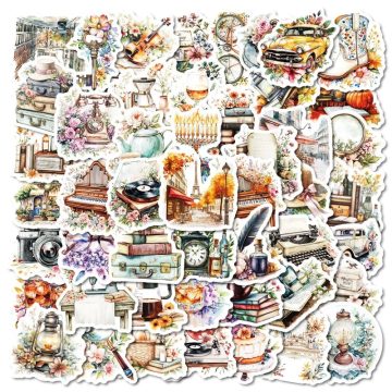 Vintage Fresh Life PVC Stickers - DIY Stationery Decals