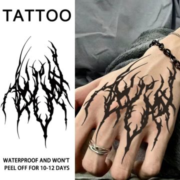 Dark Aesthetic Temporary Tattoo Stickers Waterproof Fake Tattoos for Arm & Leg