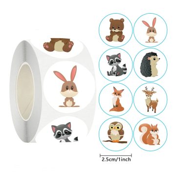 Animal Reward Stickers for Children - Cute Cartoon Holiday Gift DIY Decorative Labels