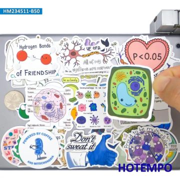 Funny Biology Pattern Stickers for Kids and Students