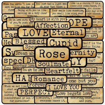 Love Phrase Retro Stickers Scrapbooking & Journal Vinyl Stickers