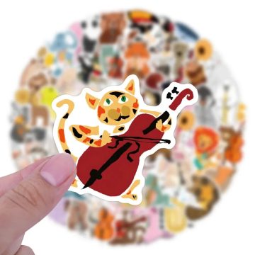 Cute Cartoon Animal Music Band Sticker Pack