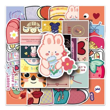 Cute Cartoon Waterproof Vinyl Stickers for Skateboard and Snowboard Decals