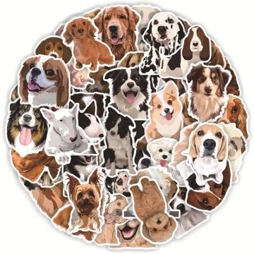 Kawaii Dog Animal Cartoon Stickers - DIY for Suitcase Notebook Phone Laptop Luggage PVC Hand Account
