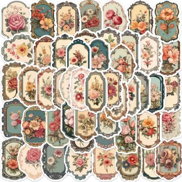 Korean Flower Mirror PVC Stickers - Aesthetic Decals