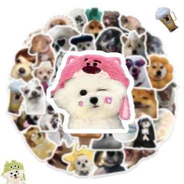 Cute Dog Animals Stickers Funny Meme Cartoon Decals for DIY Notebook Fridge Laptop Phone Car