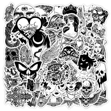 Gothic Witch Cool Stickers Cartoon Decals for Skateboard Laptop Motorcycle Car
