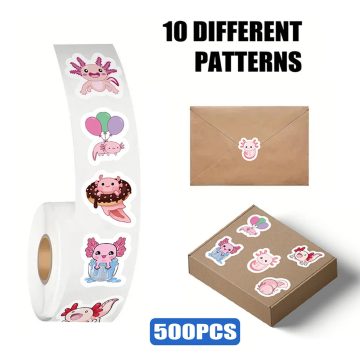 Axolotl Cartoon Animal Stickers for Kids Scrapbook Laptop