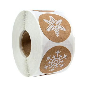 Snowflake and Holiday Christmas Stickers Scrapbooking and Stationery Labels