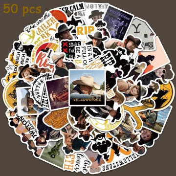 Yellowstone TV Show Stickers Aesthetic Vinyl Decals for Laptop, Guitar, Scrapbook