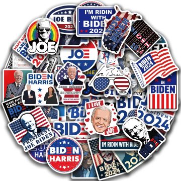 Cartoon Funny Joe Biden Harris Graffiti Stickers for Laptop, Guitar, Luggage, Skateboard